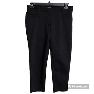 DANA BUCHMAN / Black Dress Capri Cropped Pants Size 8